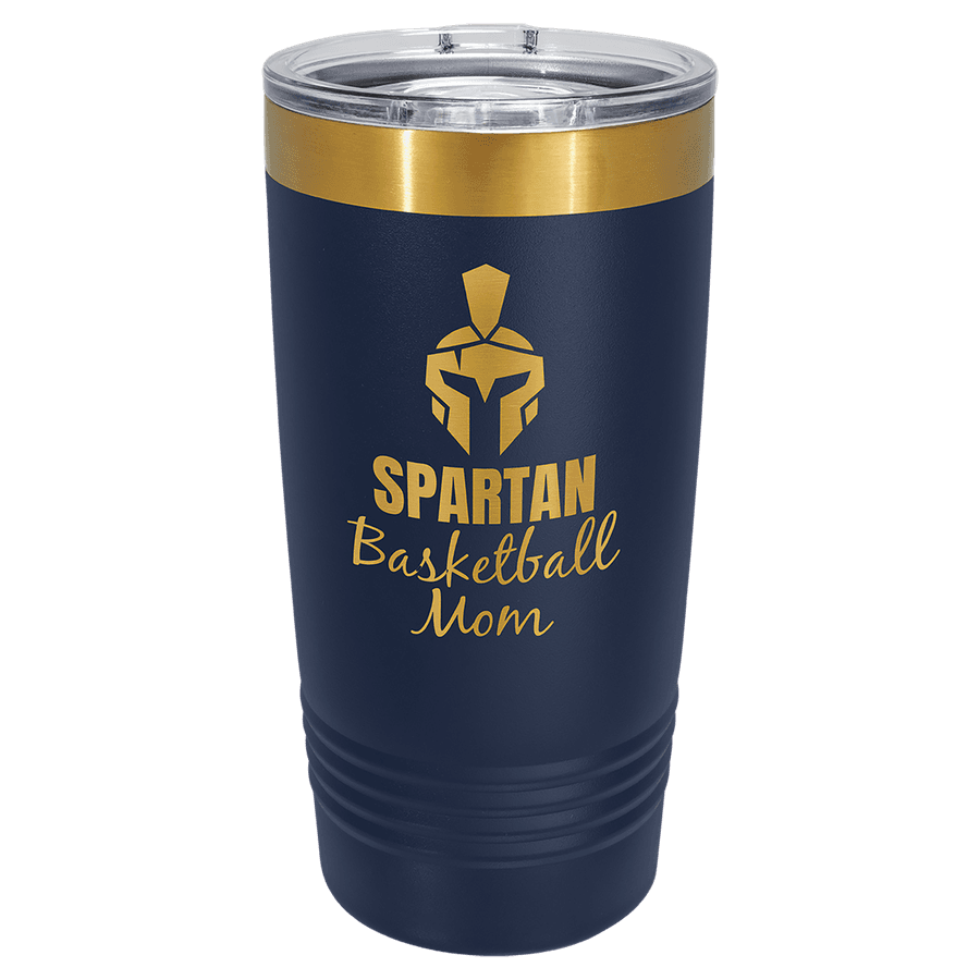 20 oz. Lacivert/Parlak Altın İyon Termos Bardak