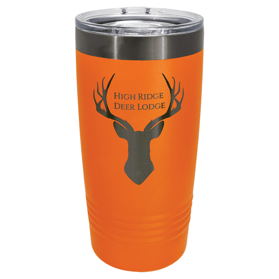 20 oz. Turuncu/Hayalet Siyah İyon Kaplamalı Ringneck Termos Bardak, Sürgülü Kapaklı