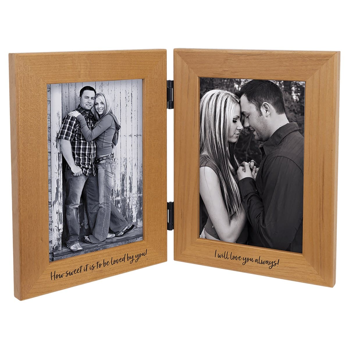 Hakiki Kızıl Kızılağaç Çiftli Fotoğraf Çerçevesi – 4" x 6"