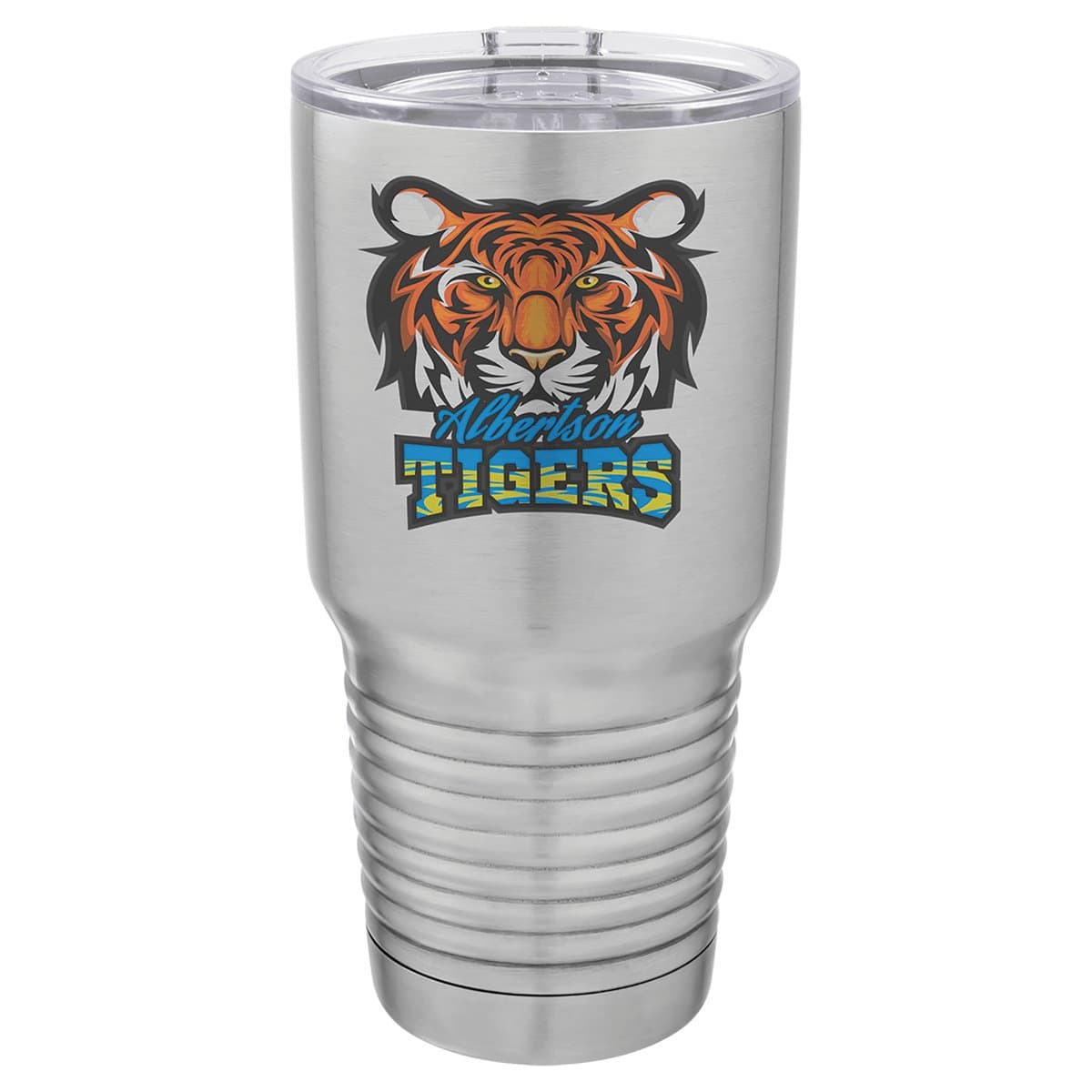 30 oz. Brushed Silver Vacuum Insulated Tumbler w/Lid