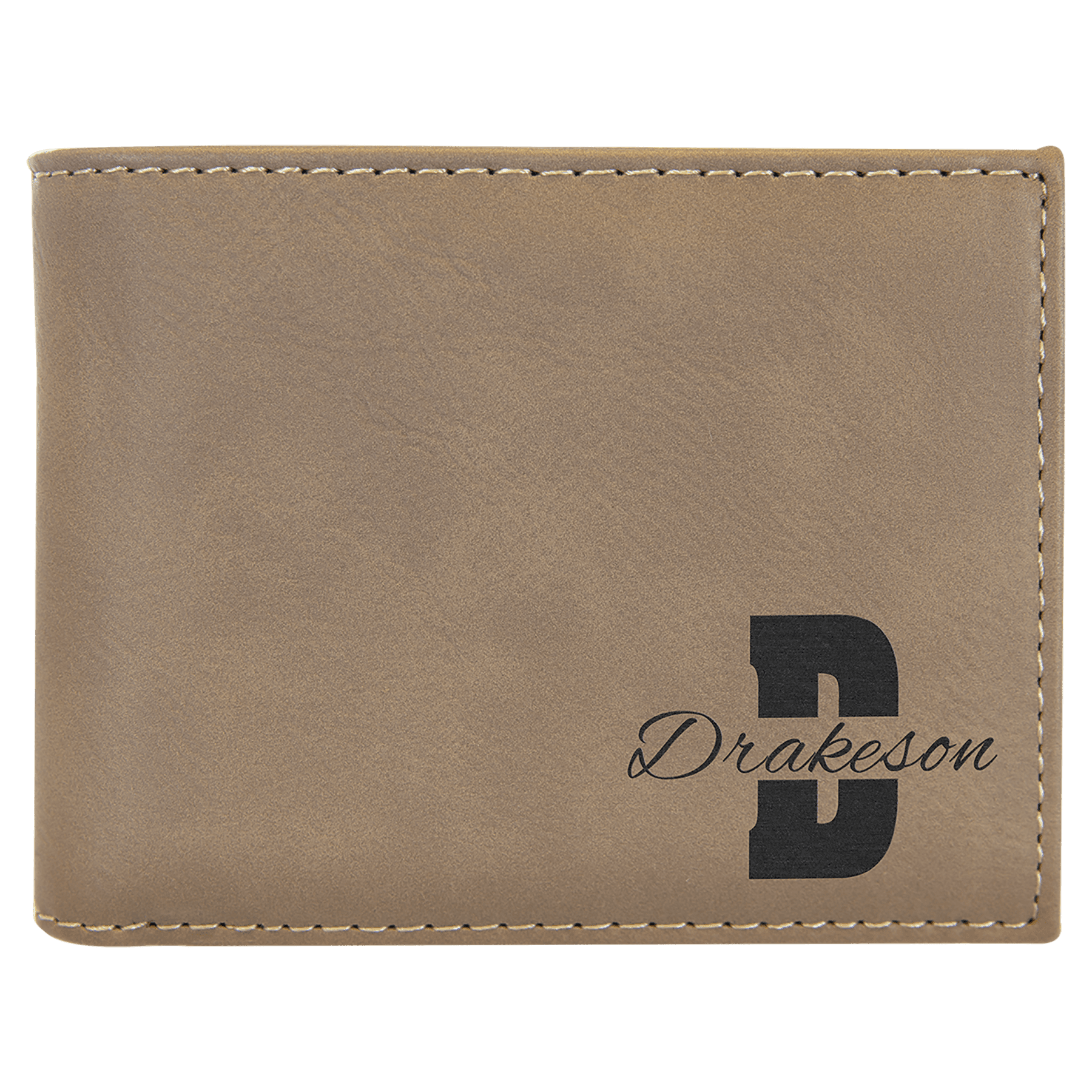 Light Brown Leatherette Bifold Wallet with Flip ID — view 1 of 7