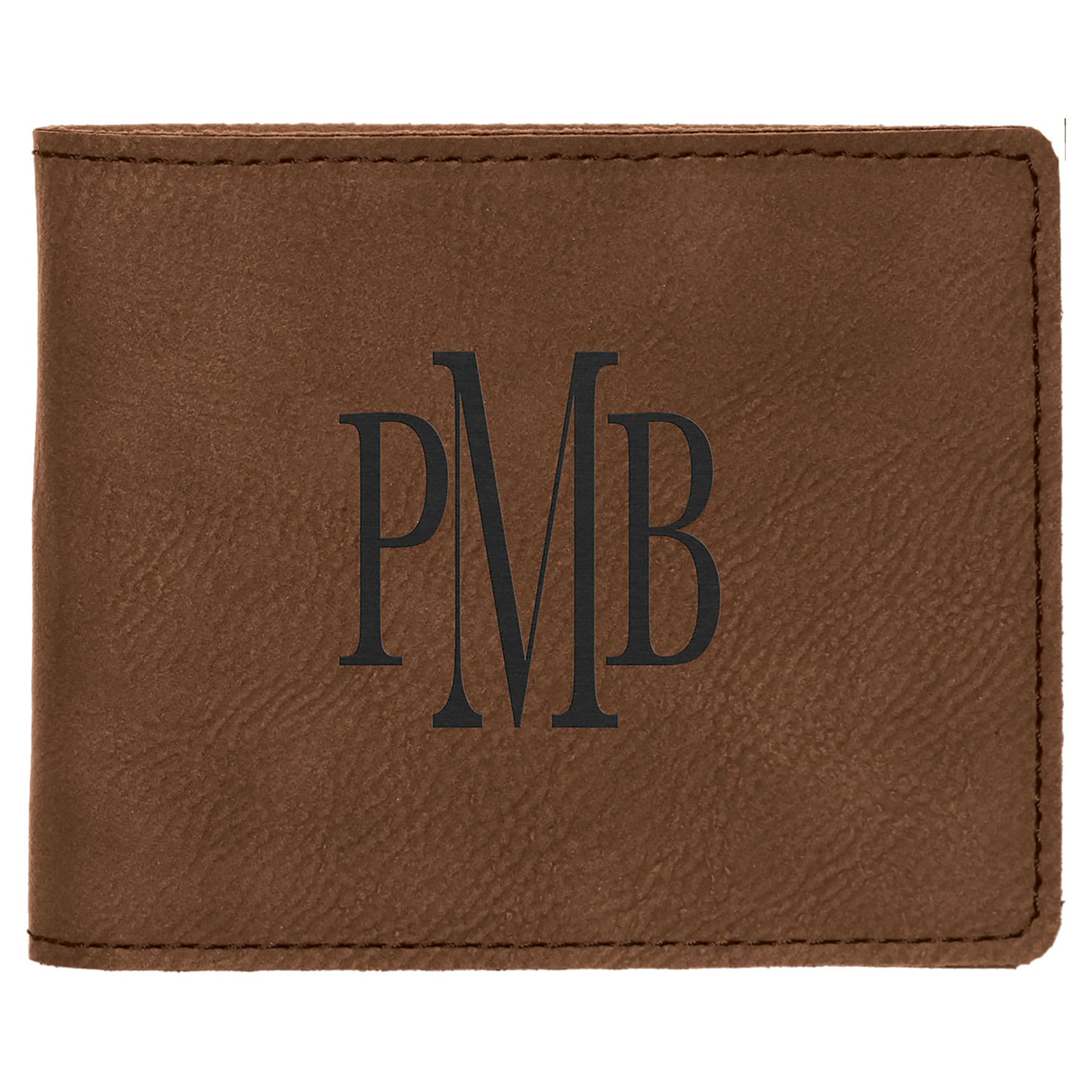 Dark Brown Leatherette Bifold Wallet — view 1 of 3