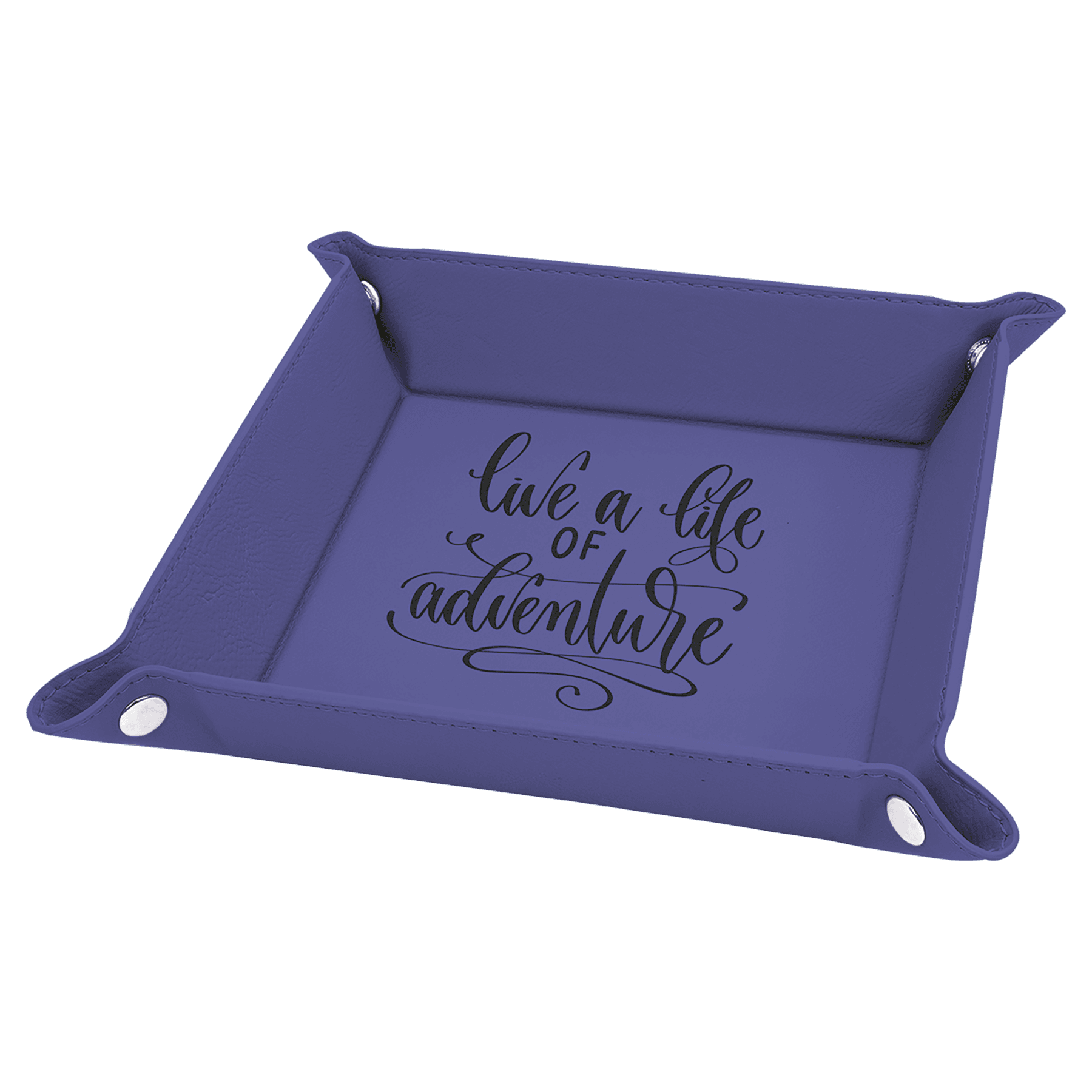 Purple Leatherette Snap Up Tray — view 1 of 2
