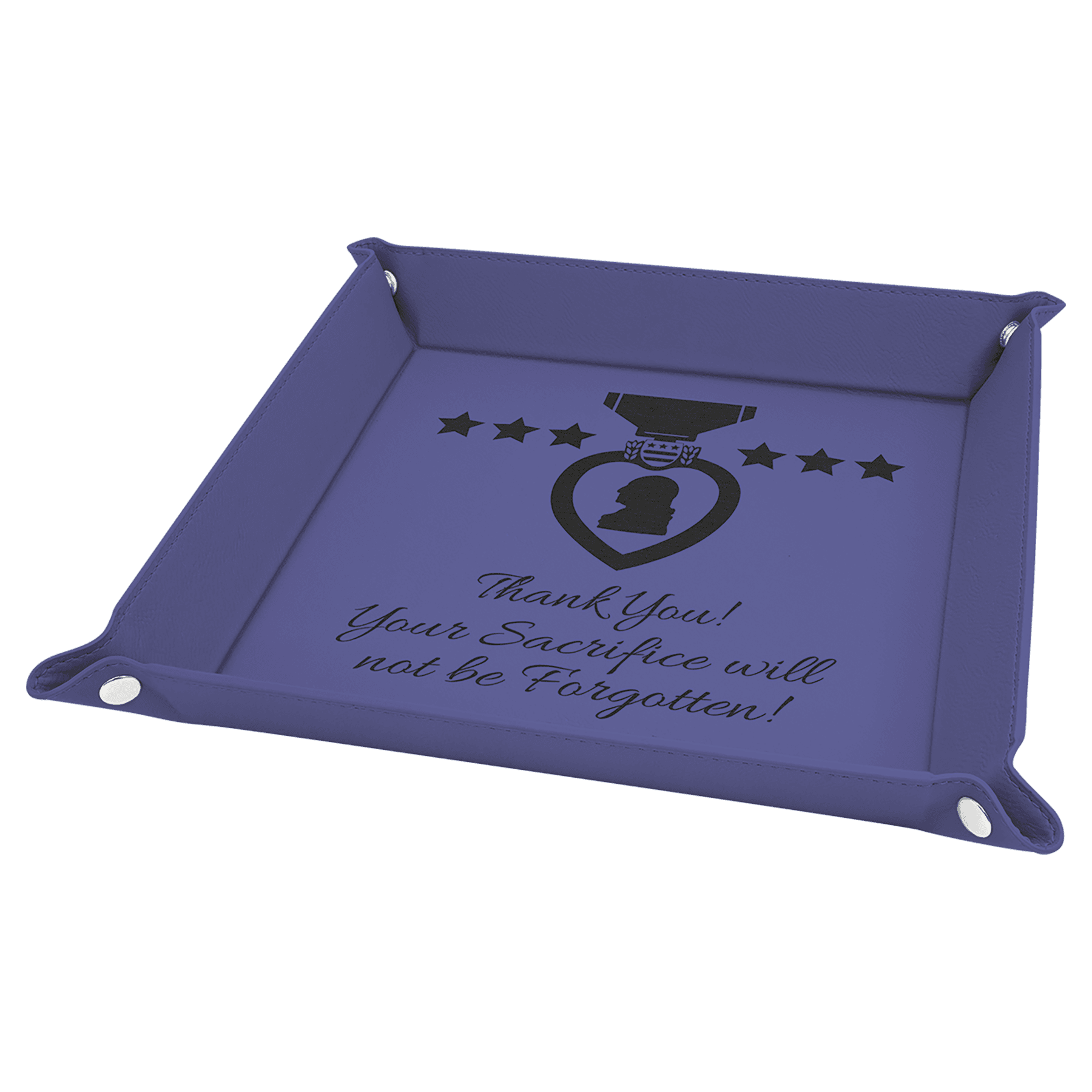 Purple Leatherette Snap Up Tray — view 1 of 2