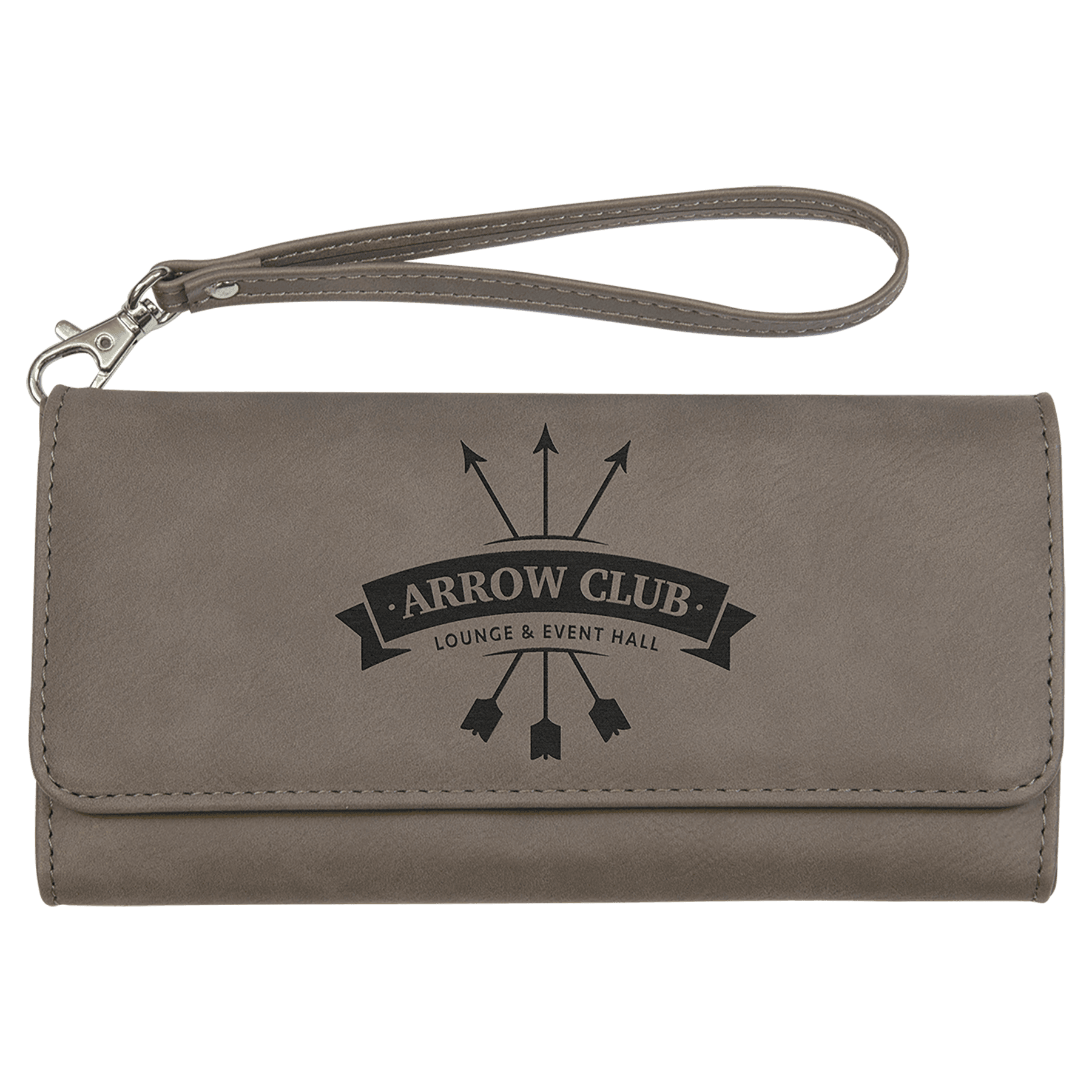 Gray Leatherette Wallet with Strap — view 1 of 5