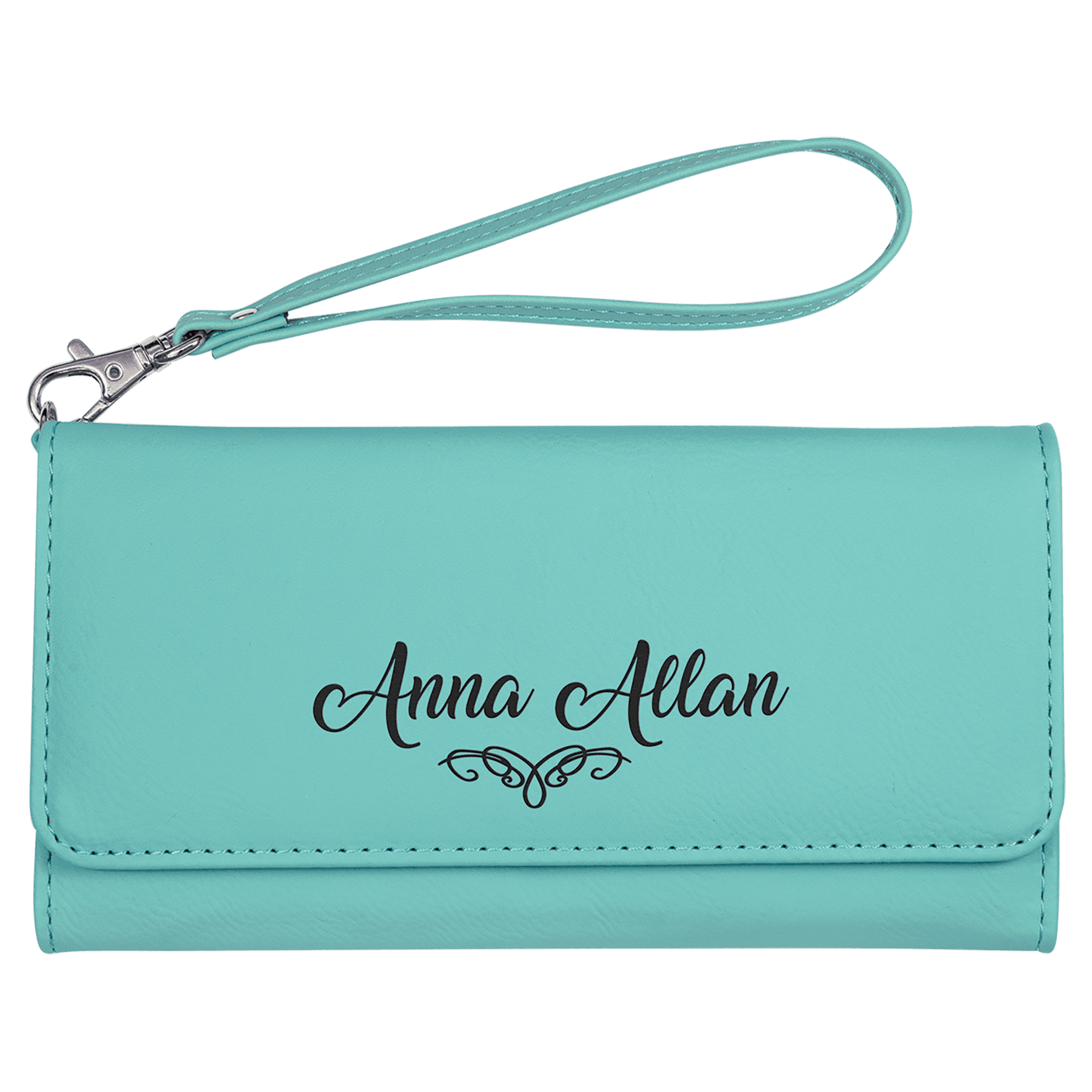 Teal Leatherette Wallet with Strap — view 1 of 5