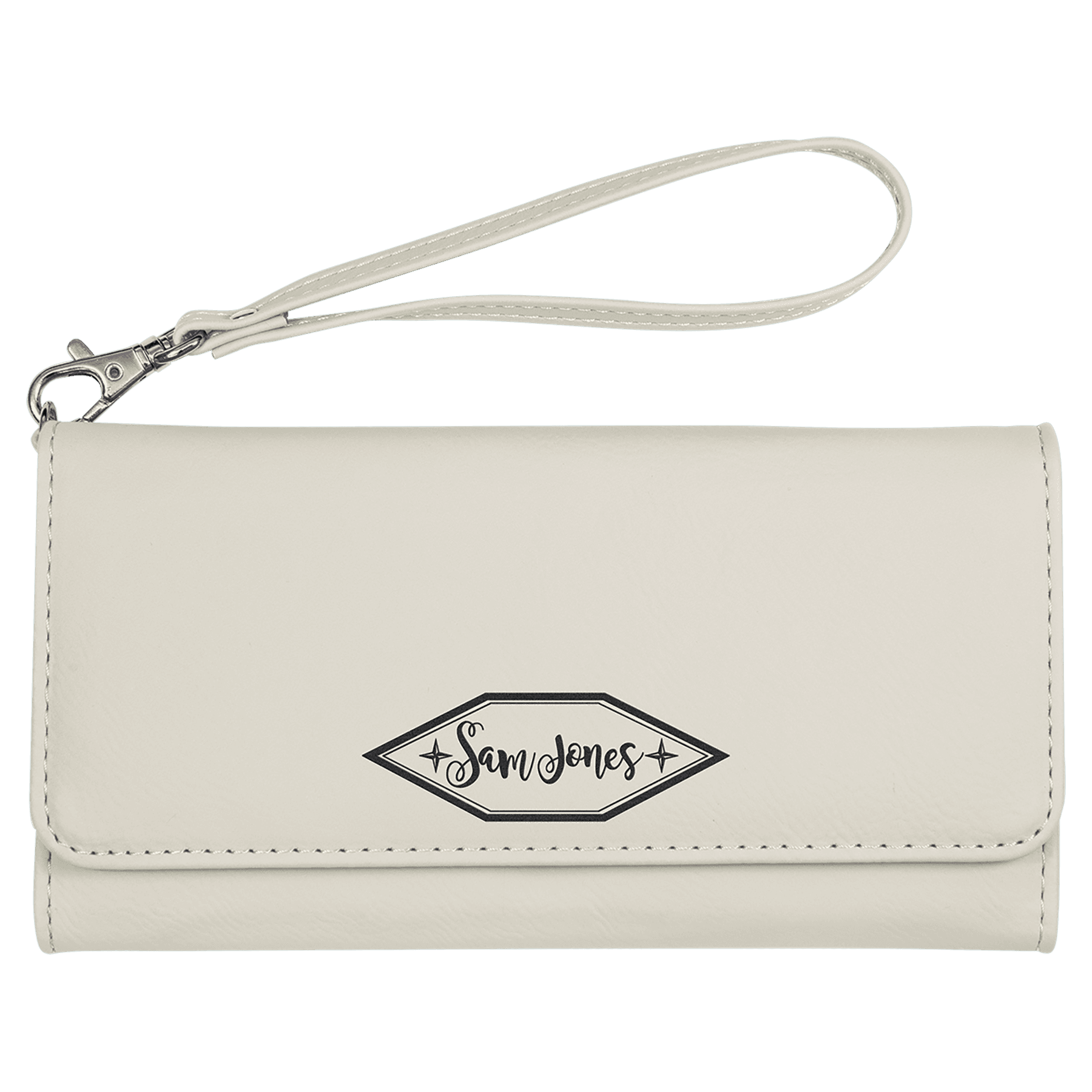 White Leatherette Wallet with Strap — view 1 of 5