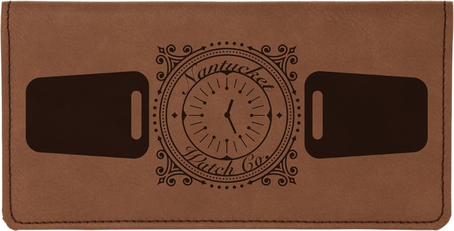 Dark Brown Leatherette Checkbook Cover — view 1 of 4