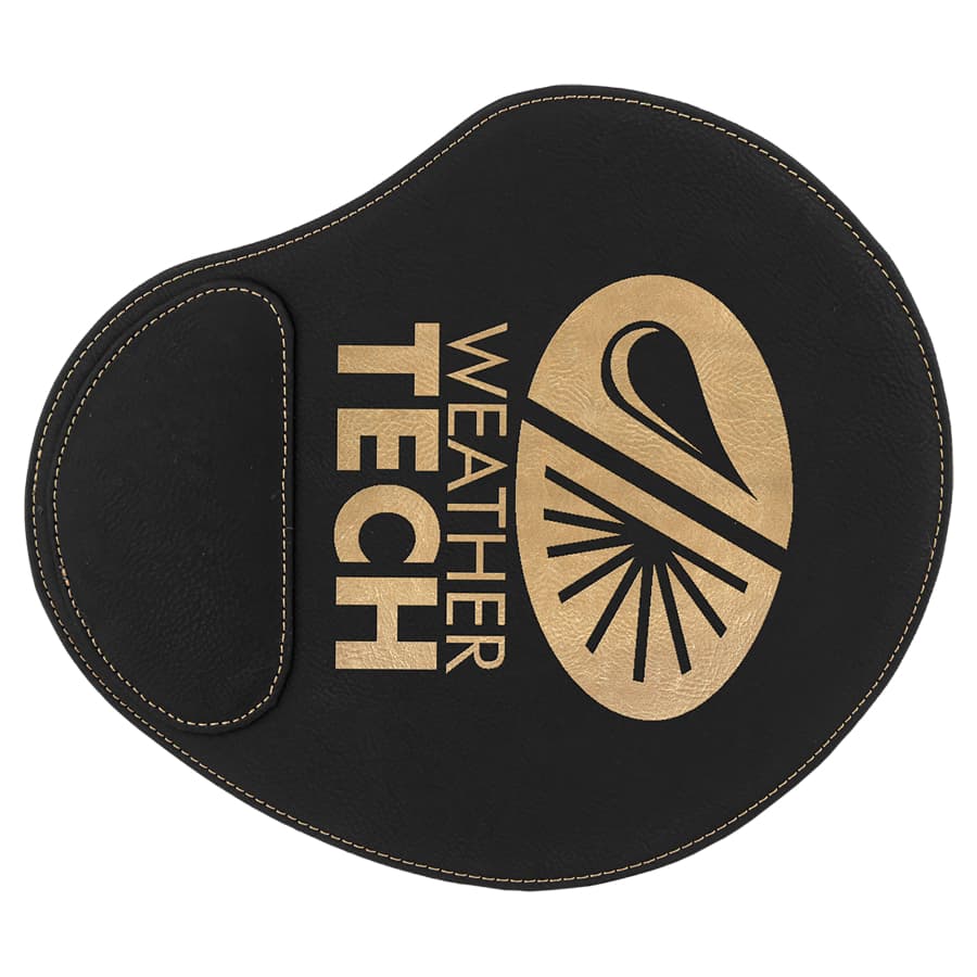 Black/Gold Leatherette Mouse Pad — view 1 of 2