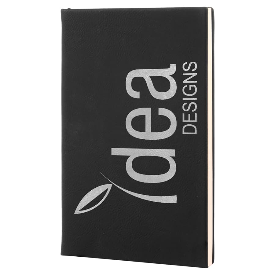 Black/Silver Leatherette Journal — view 1 of 7
