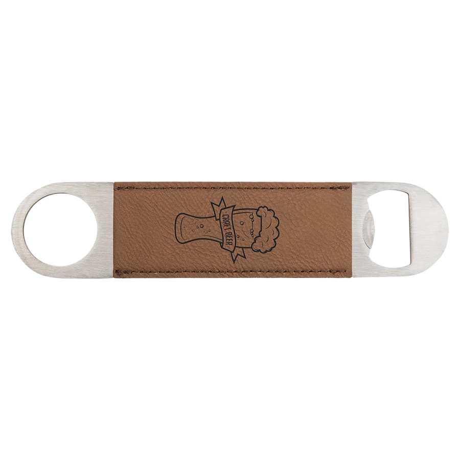 Dark Brown Leatherette Bottle Opener — view 1 of 2