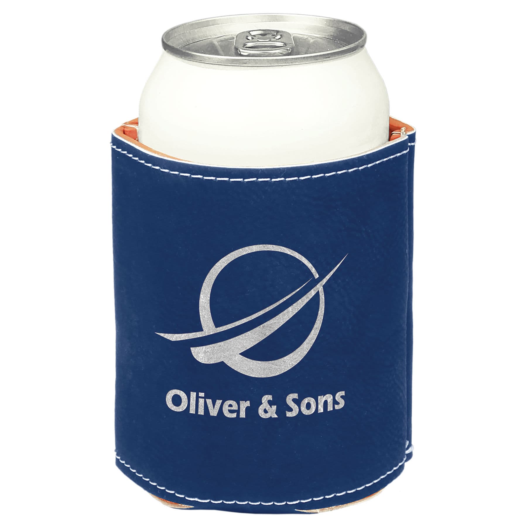 Blue/Silver Leatherette Beverage Holder — view 1 of 2