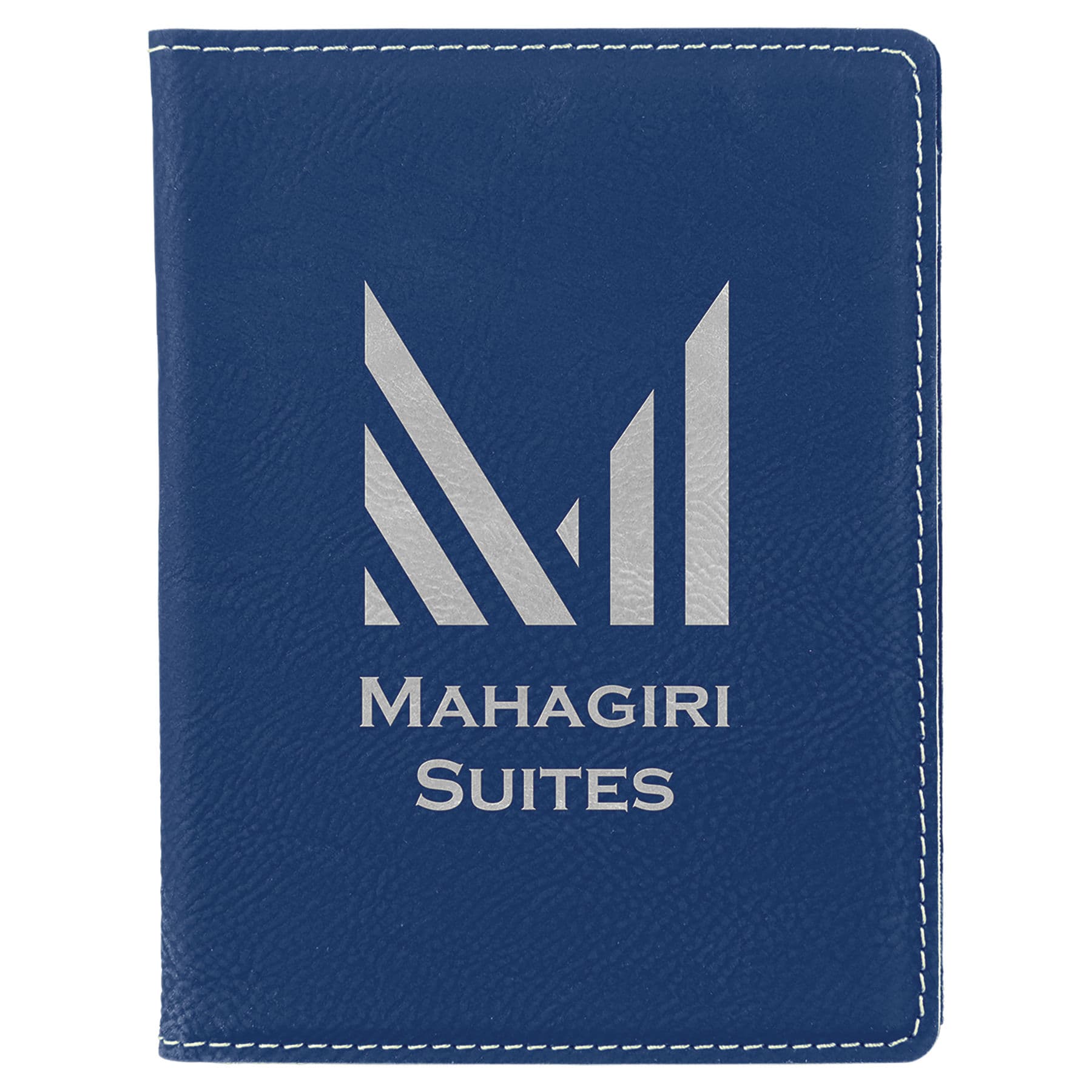 Blue/Silver Leatherette Passport Holder — view 1 of 2
