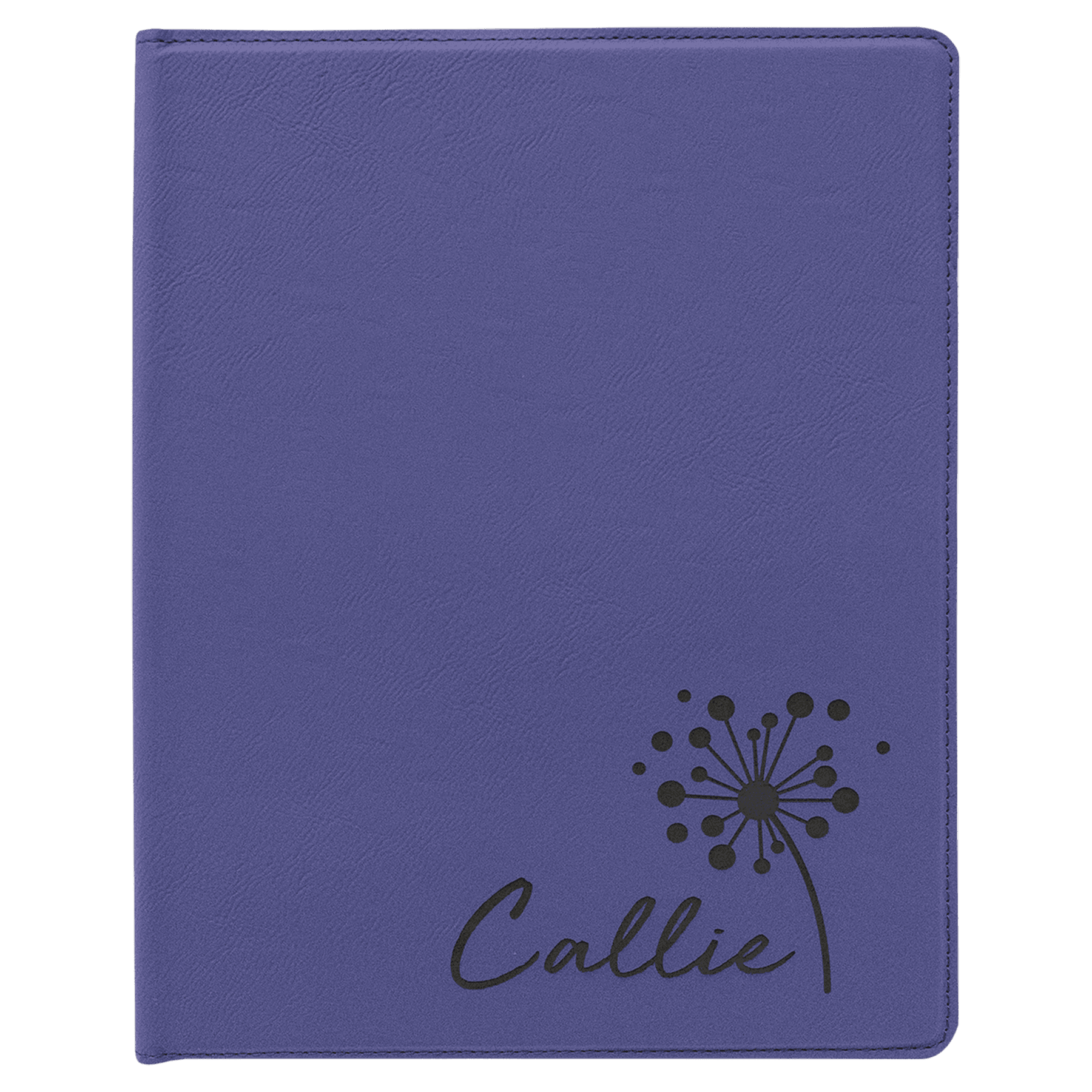 Purple Leatherette Portfolio with Notepad — view 1 of 3
