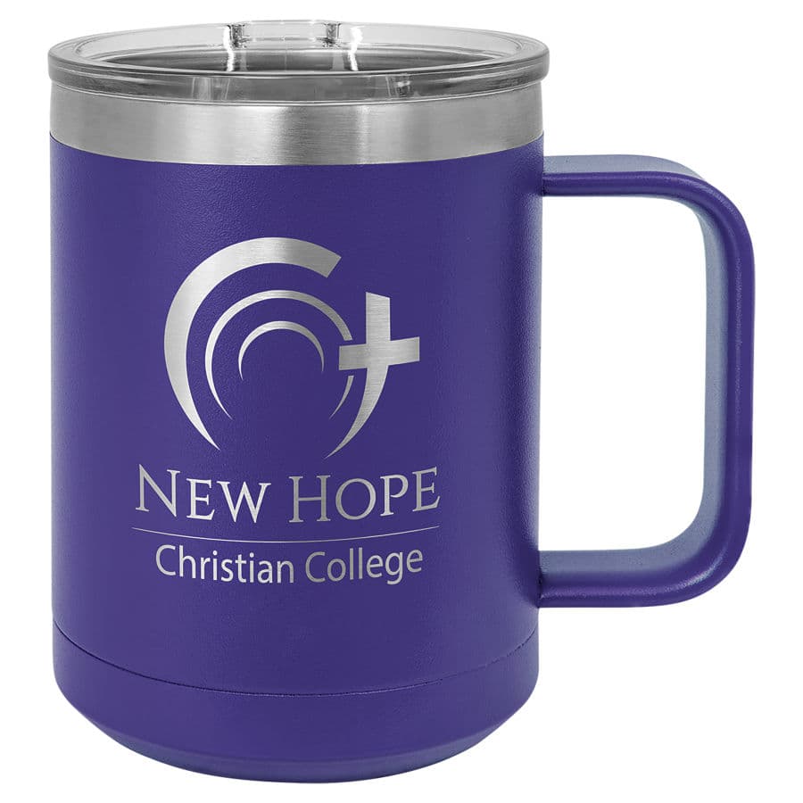 Purple 15 oz. Coffee Mug with Clear Slider Lid — view 1 of 2