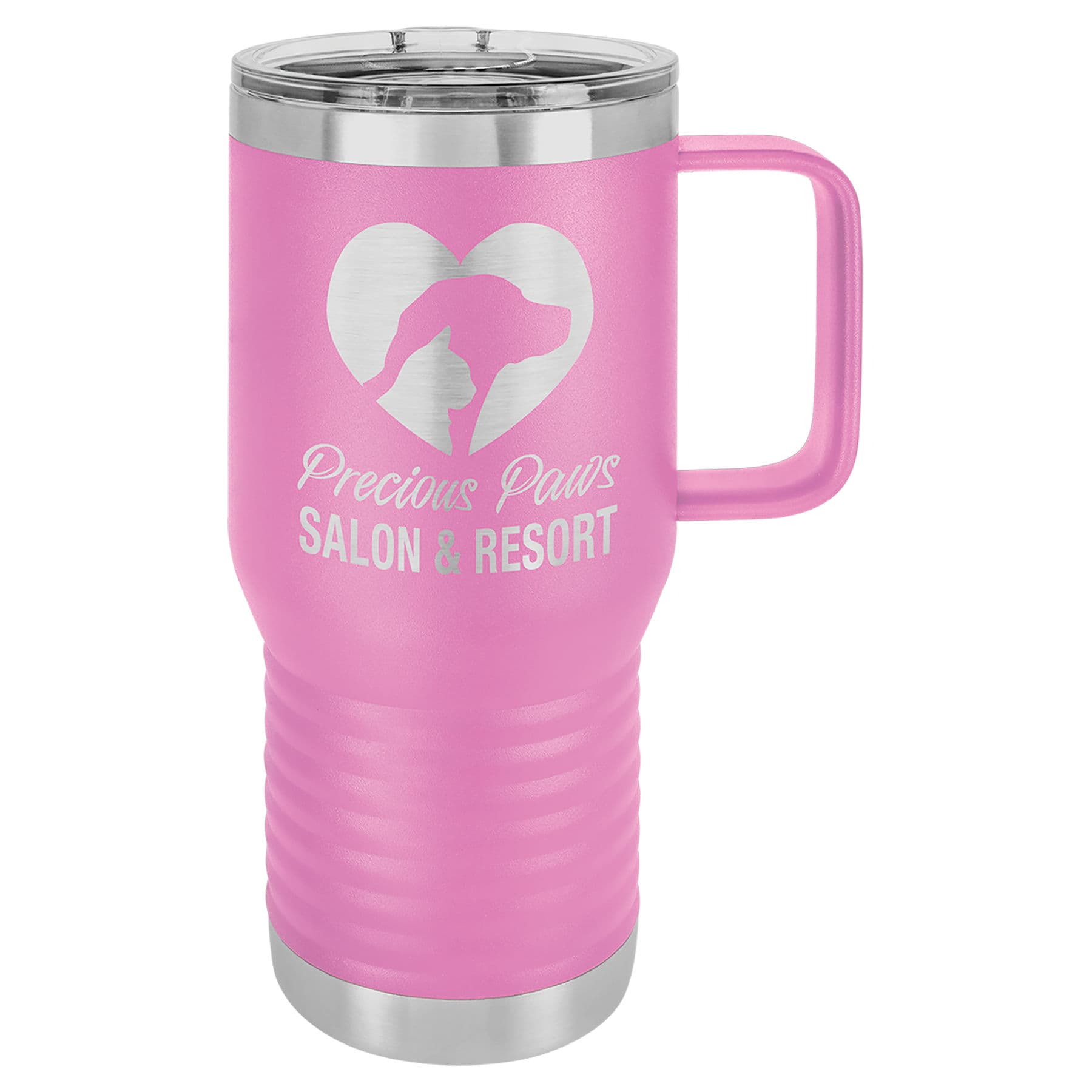 Light Purple 20 oz. Travel Mug with Clear Slider Lid — view 1 of 2