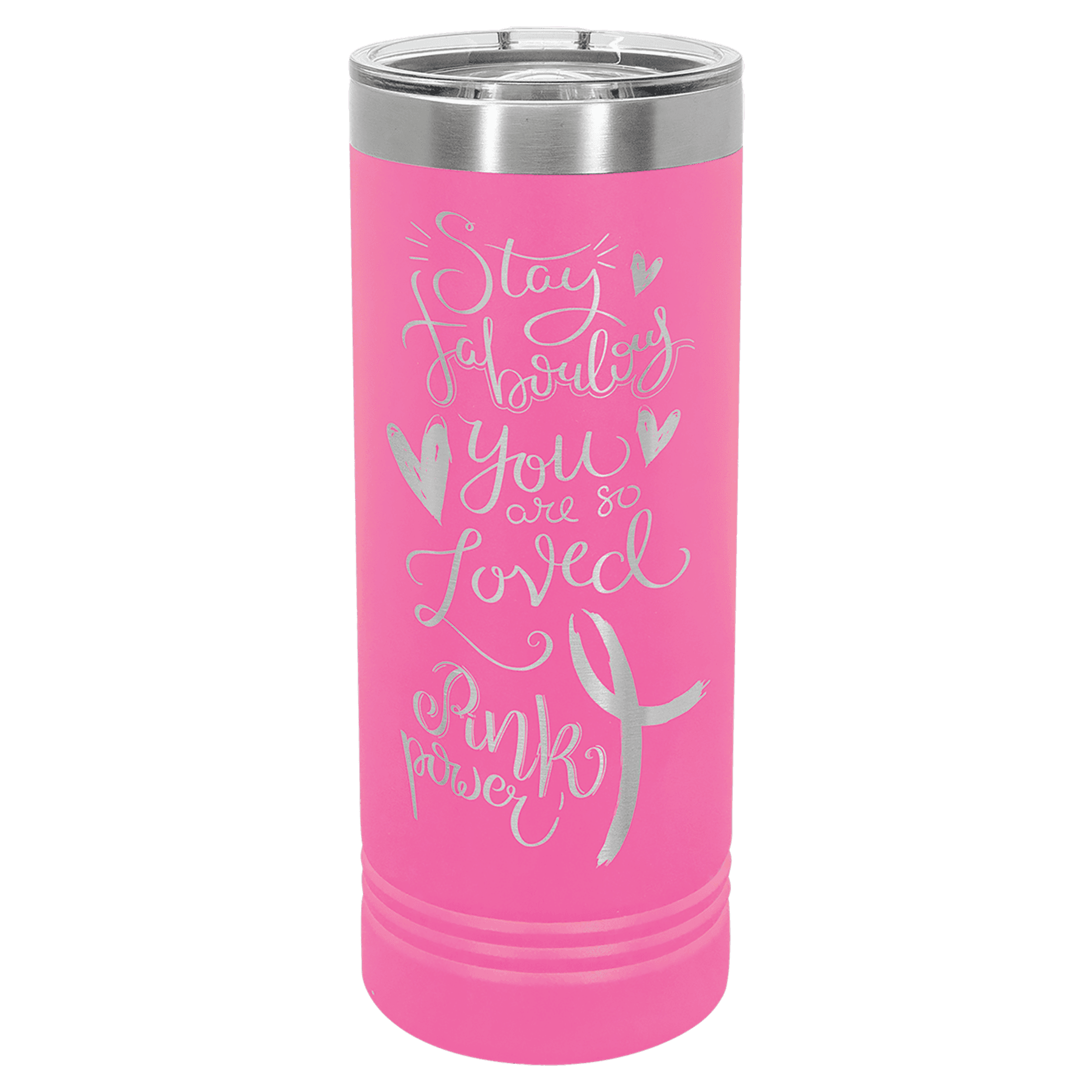 Pink 22 oz. Skinny Tumbler with Slider Lid — view 1 of 2