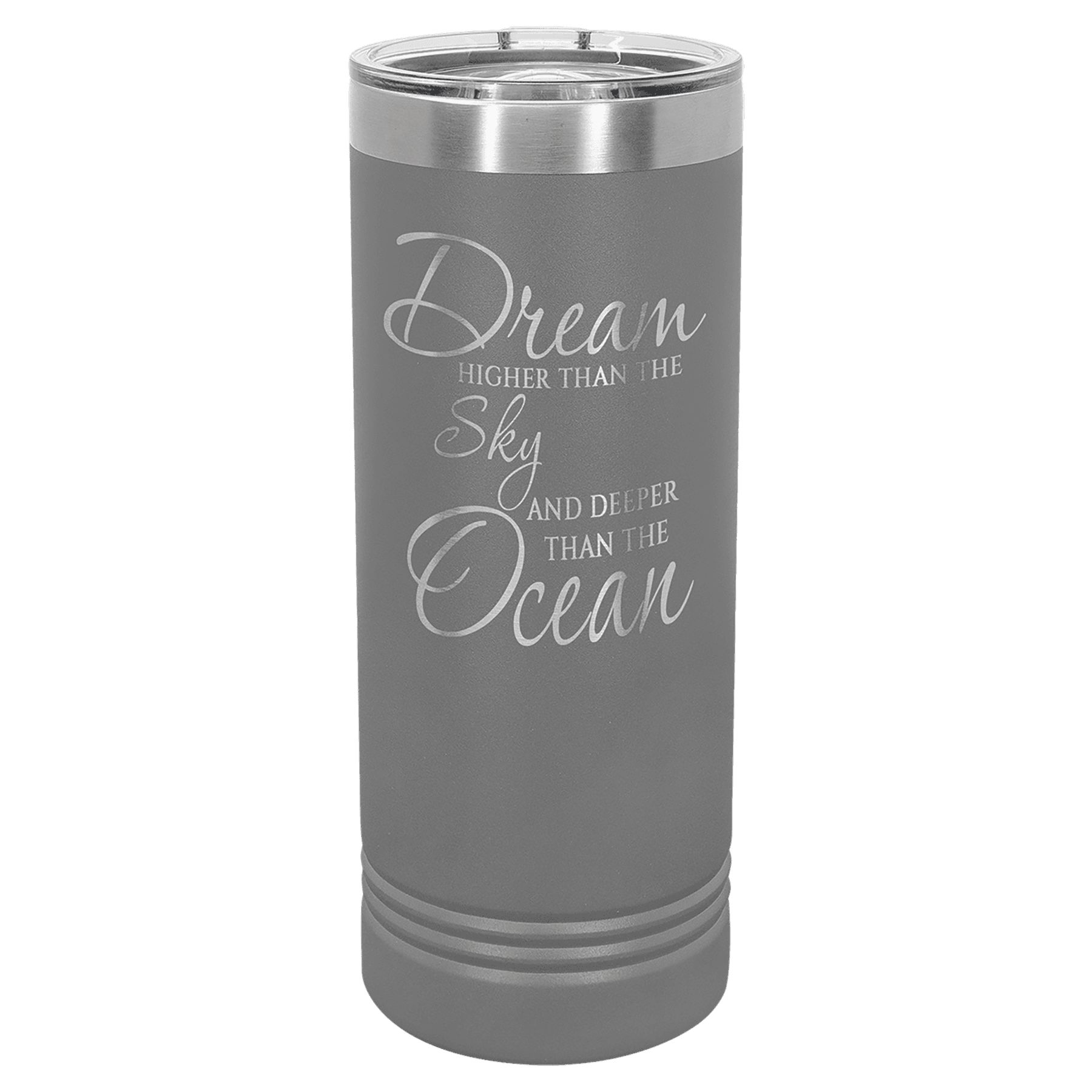 Dark Gray 22 oz. Skinny Tumbler with Slider Lid — view 1 of 2