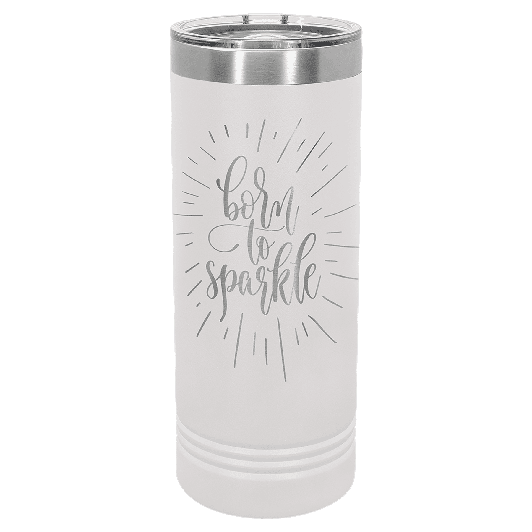 White 22 oz. Skinny Tumbler with Slider Lid — view 1 of 2