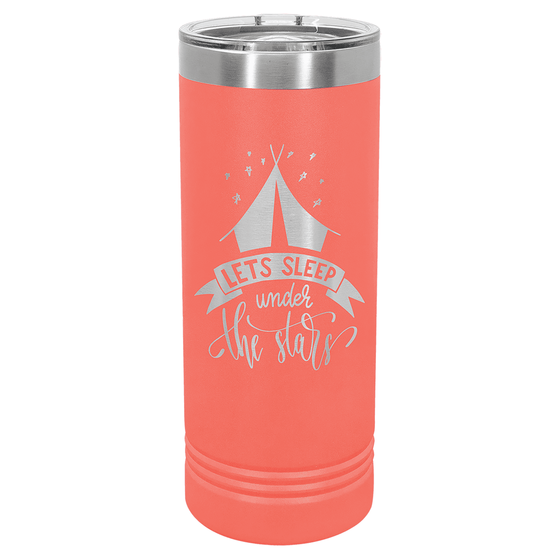 Coral 22 oz. Skinny Tumbler with Slider Lid — view 1 of 2
