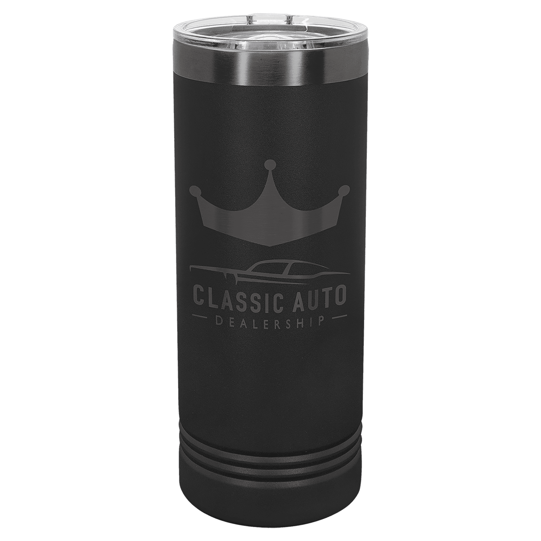 22 oz. Black/Ghost Black ION-Plated Skinny Tumbler with Slider Lid — view 1 of 2