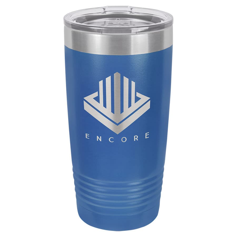 Royal Blue 20 oz. Ringneck Tumbler with Clear Lid — view 1 of 2