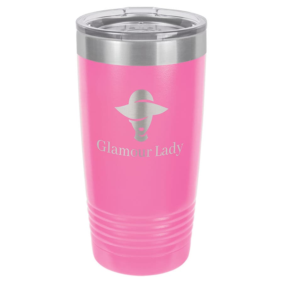 Pink 20 oz. Ringneck Tumbler with Clear Lid — view 1 of 3