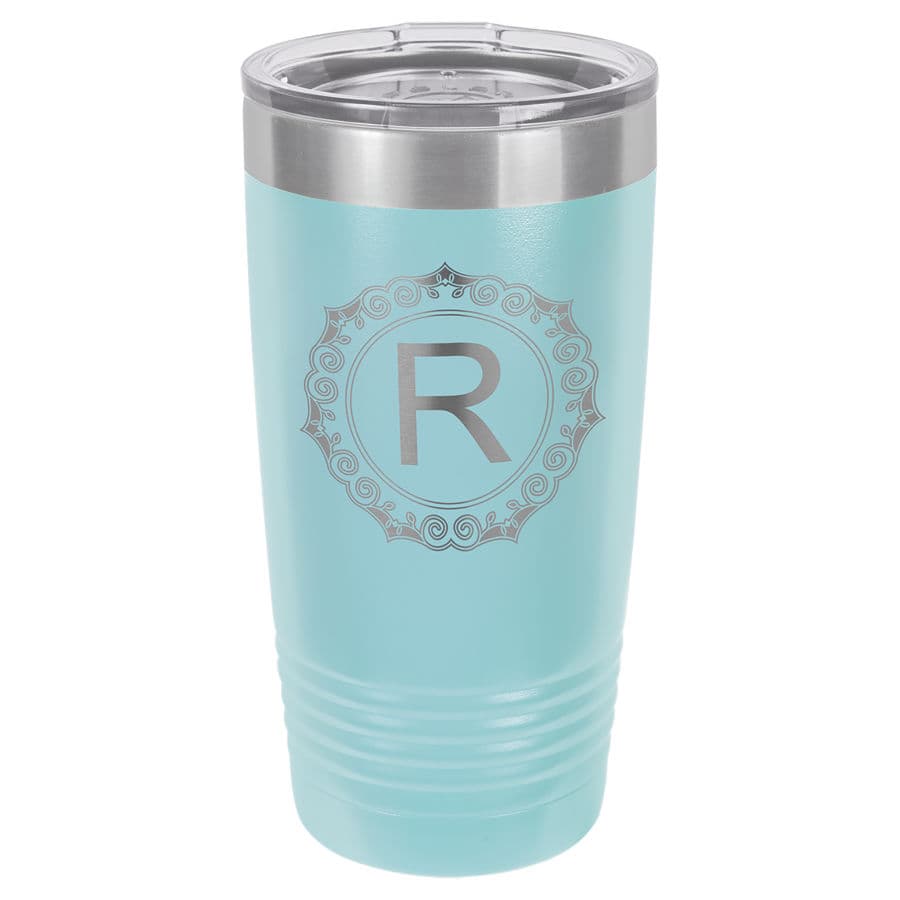 Light Blue 20 oz. Ringneck Tumbler with Clear Lid — view 1 of 2