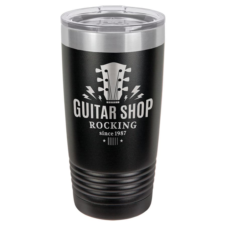 Black 20 oz. Ringneck Tumbler with Clear Lid — view 1 of 2