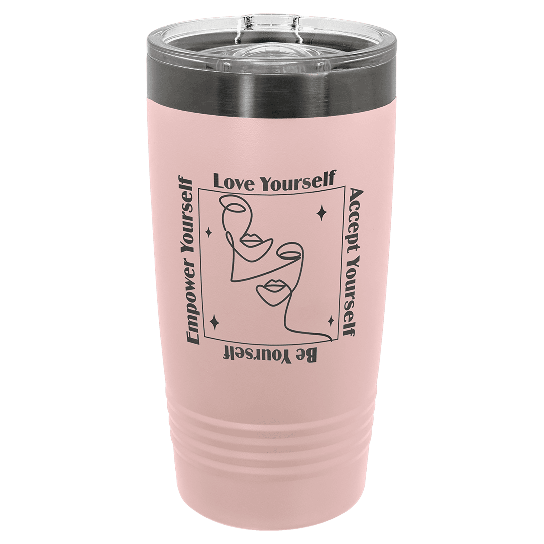 20 oz. Blush/Ghost Black ION-Plated Ringneck Tumbler with Slider Lid — view 1 of 2