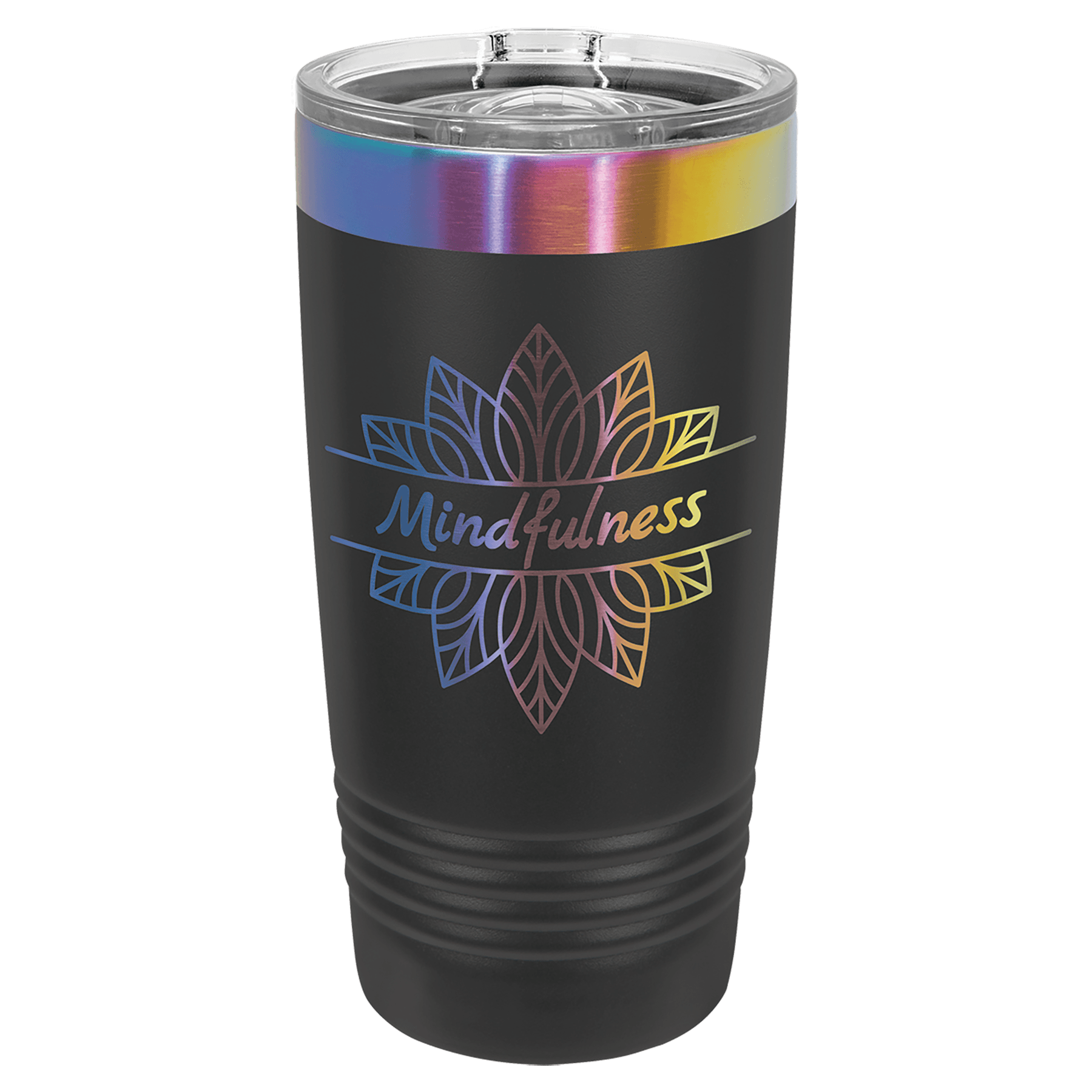 20 oz. Black/Prism ION-Plated Ringneck Tumbler with Slider Lid — view 1 of 2