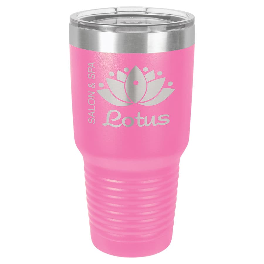 Pink 30 oz. Ringneck Tumbler with Clear Lid — view 1 of 2