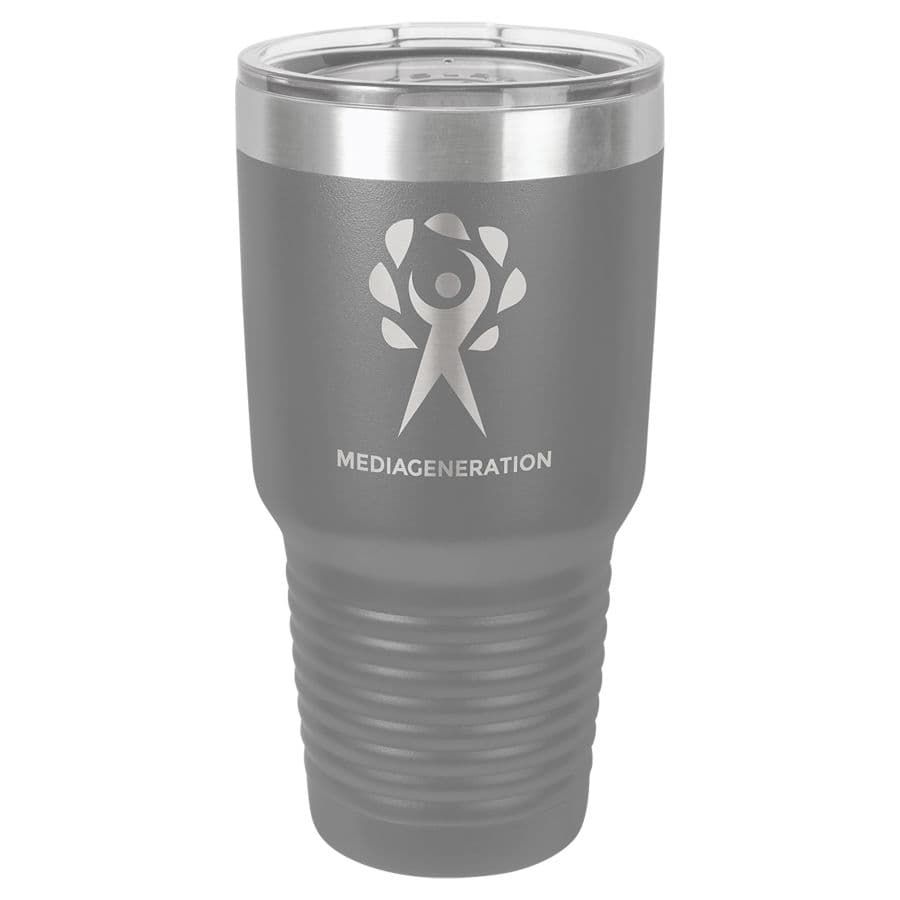 Dark Gray 30 oz. Ringneck Tumbler with Clear Lid — view 1 of 2