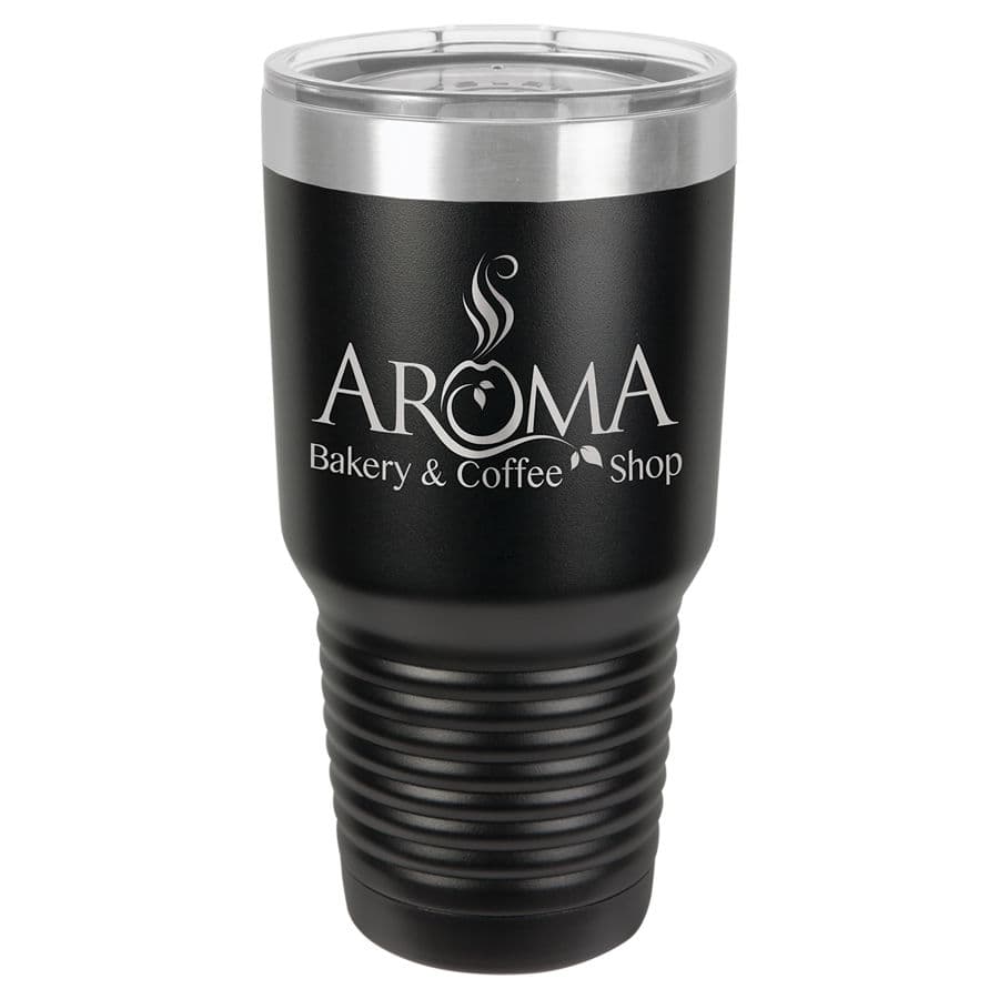 Black 30 oz. Ringneck Tumbler with Clear Lid — view 1 of 2