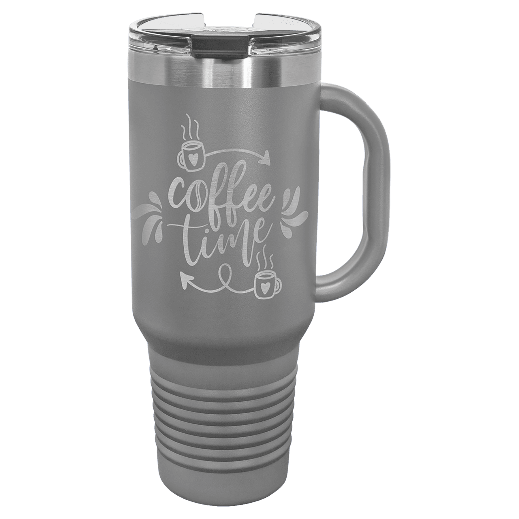 Dark Gray 40 oz. Travel Mug with Straw and Snap Lid — view 1 of 5