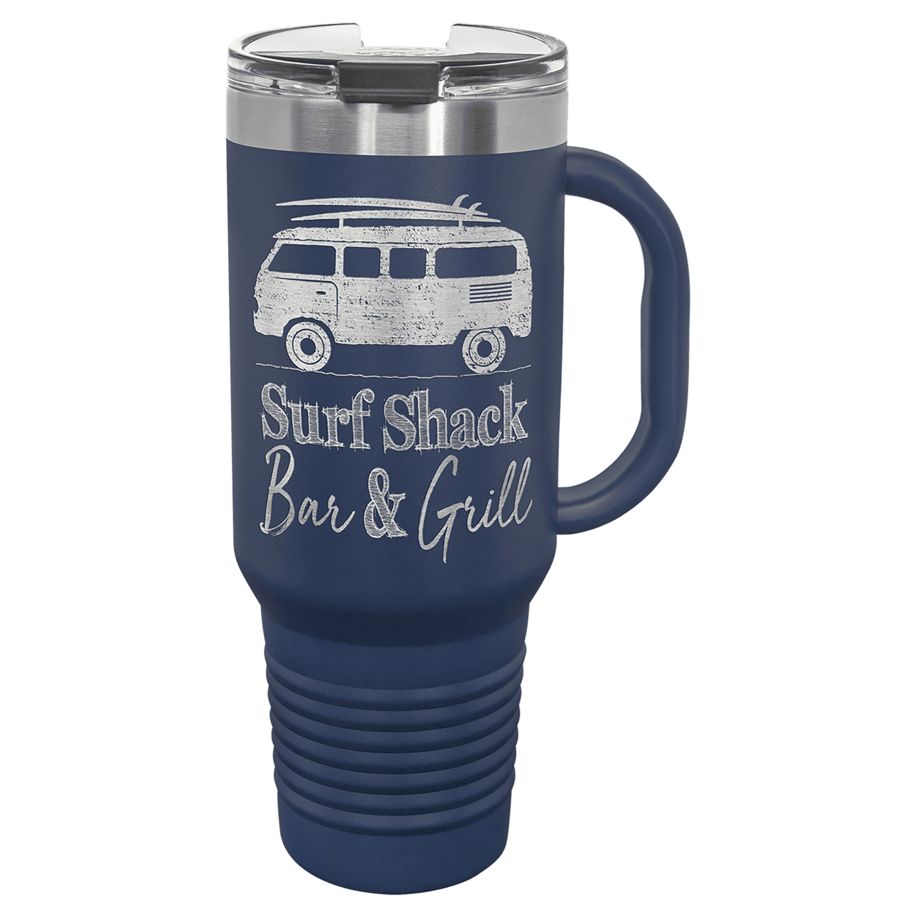 Navy Blue 40 oz. Travel Mug with Straw and Snap Lid — view 1 of 5