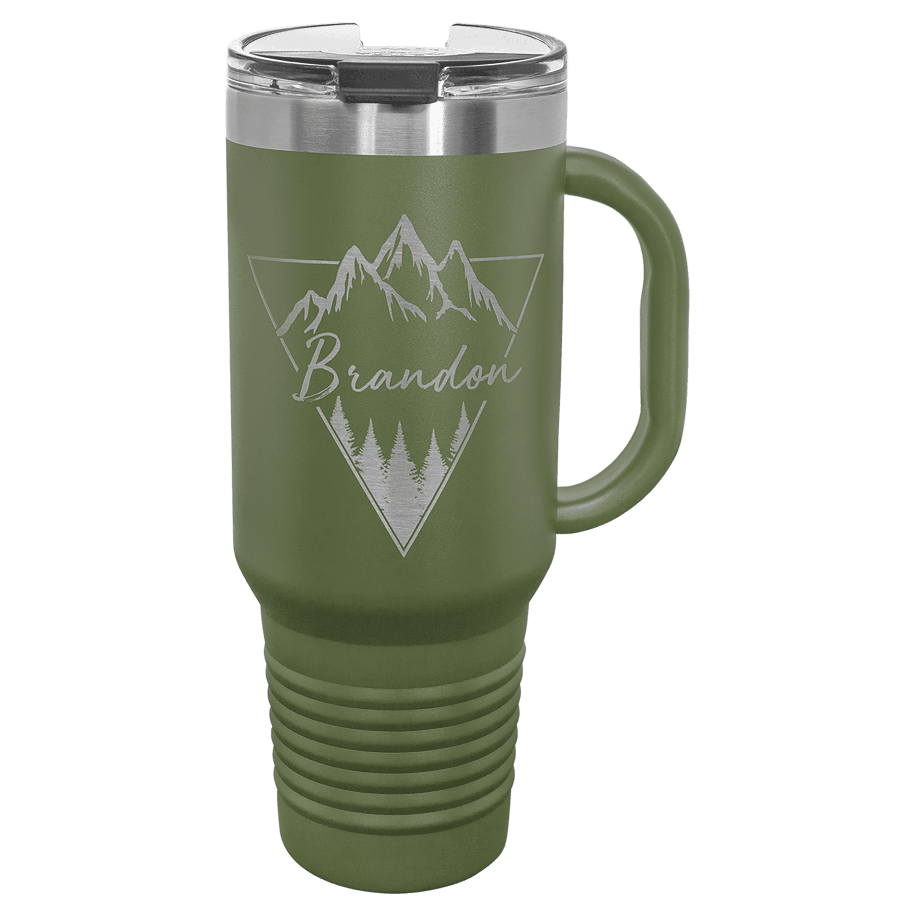 Olive Green 40 oz. Travel Mug with Straw and Snap Lid — view 1 of 5