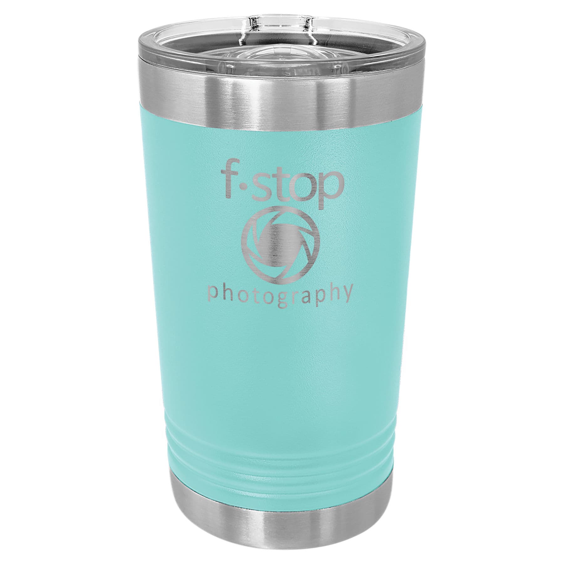 Teal Pint with Clear Slider Lid — view 1 of 2
