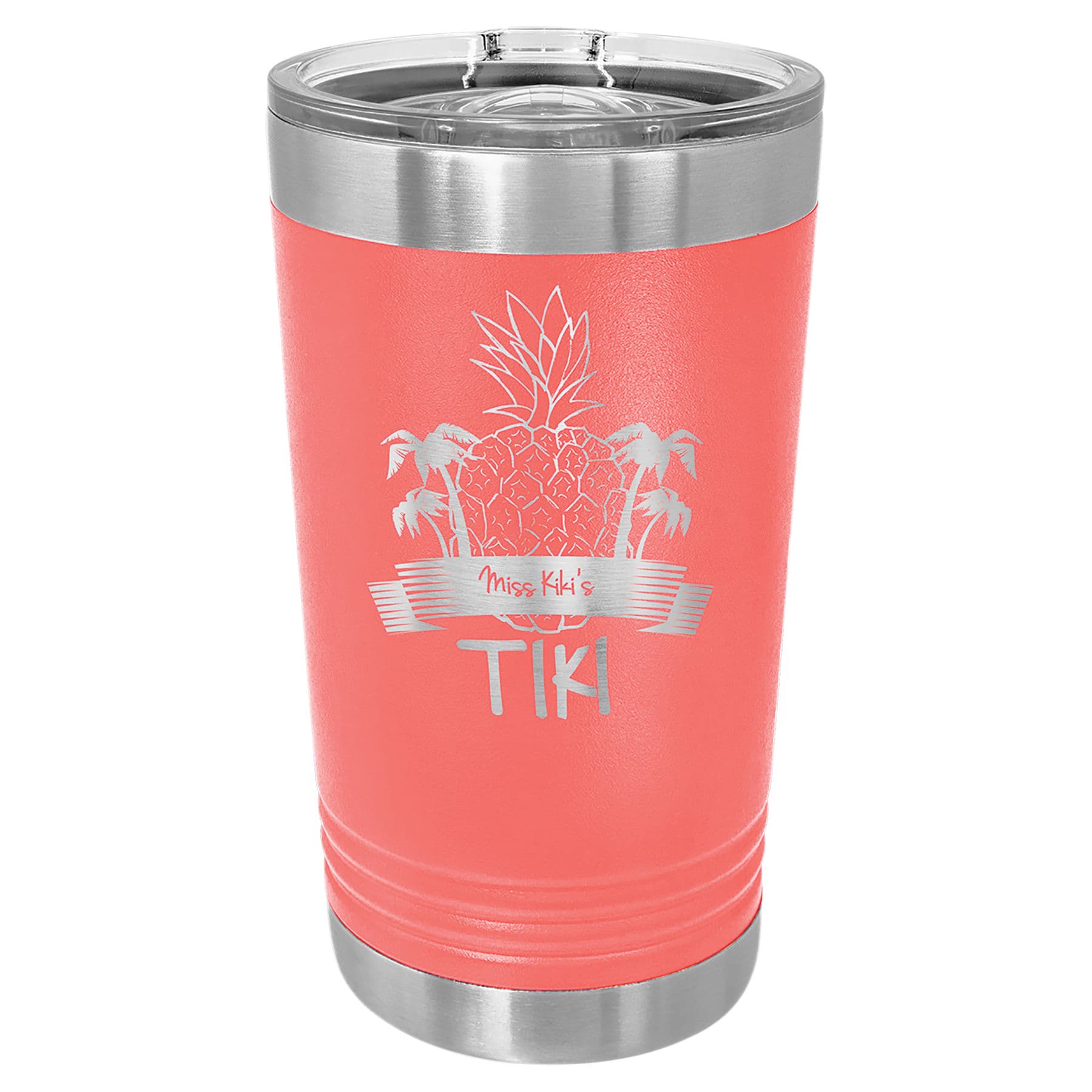 Coral Pint with Clear Slider Lid — view 1 of 2