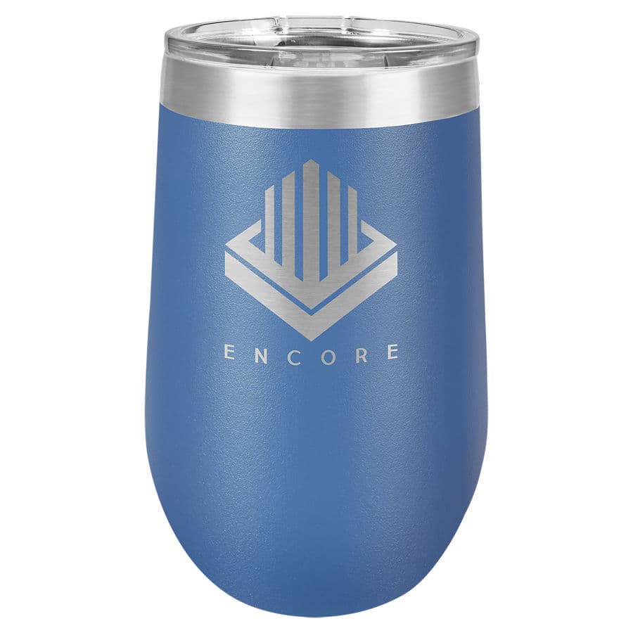 Royal Blue 16 oz. Stemless Tumbler with Clear Lid — view 1 of 2