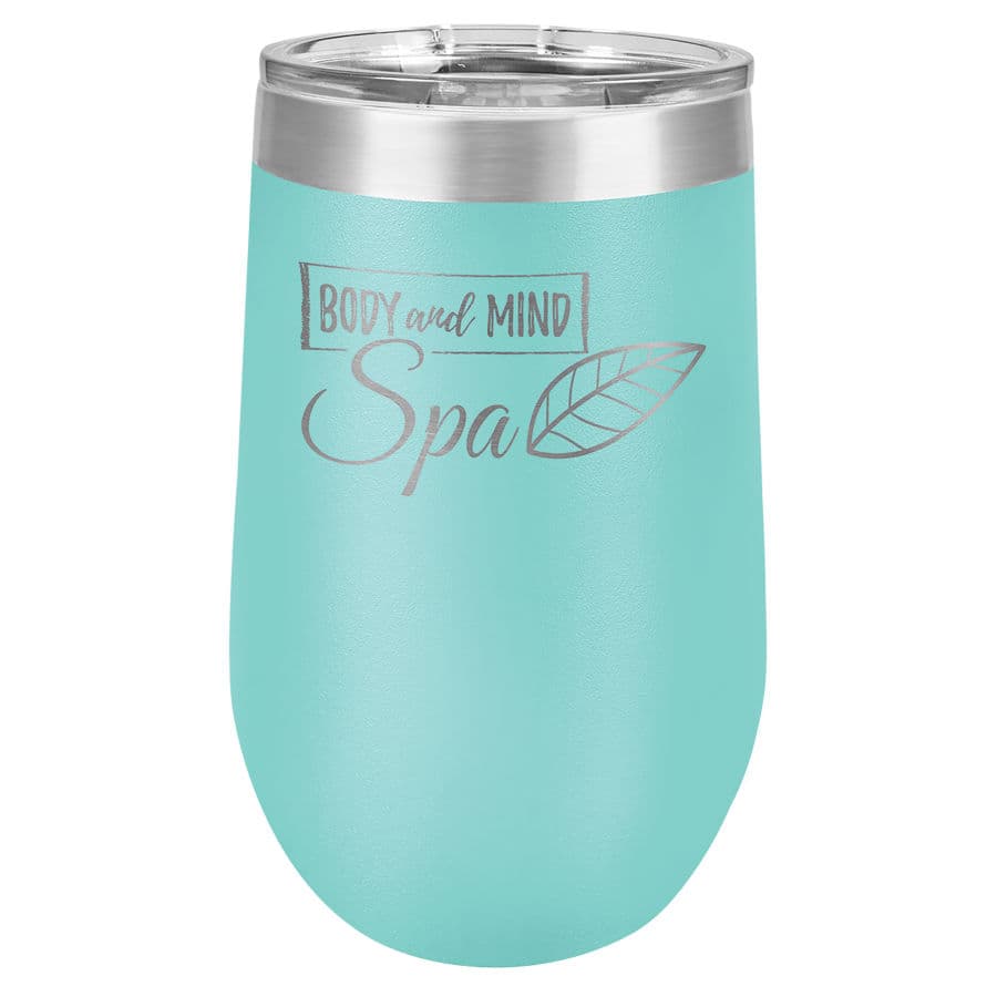 Teal 16 oz. Stemless Tumbler with Clear Lid — view 1 of 2