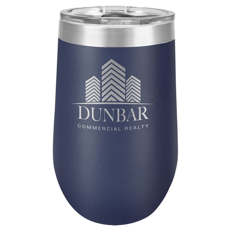 Navy Blue 16 oz. Stemless Tumbler with Clear Lid — view 1 of 2