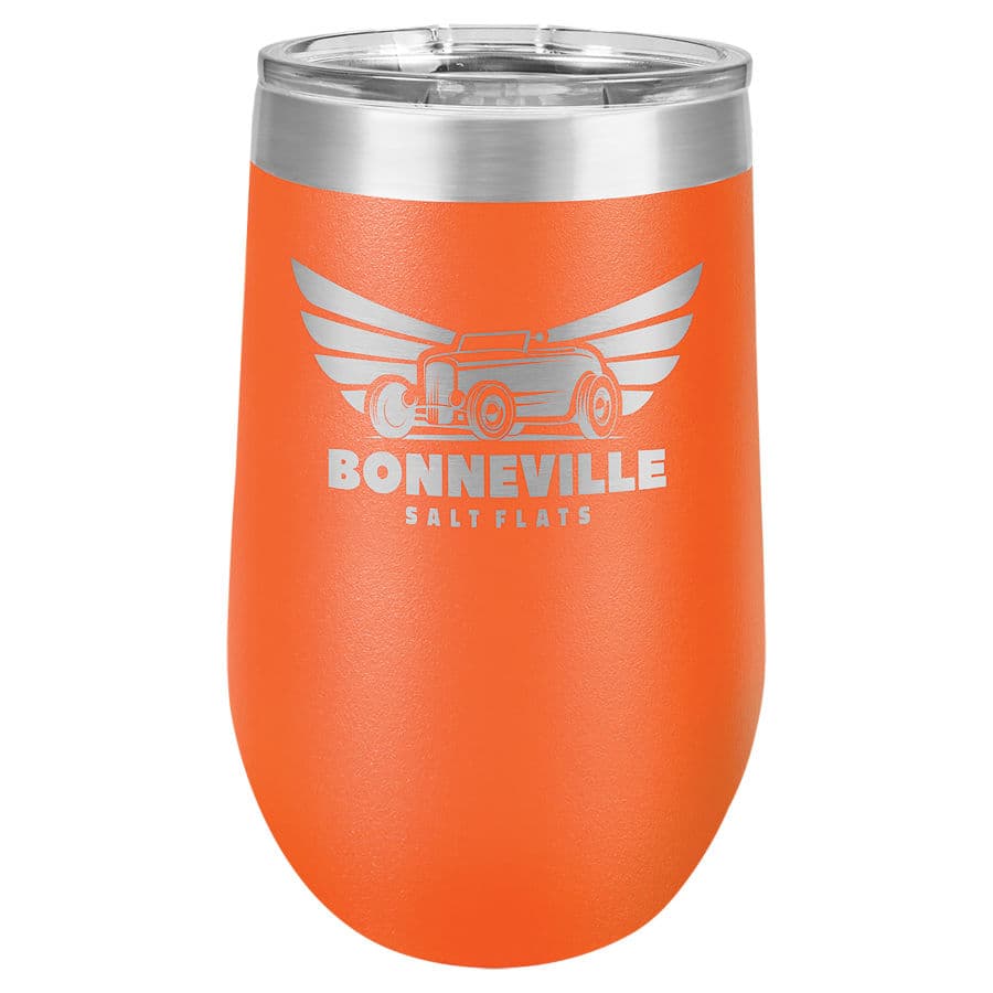 Orange 16 oz. Stemless Tumbler with Clear Lid — view 1 of 2