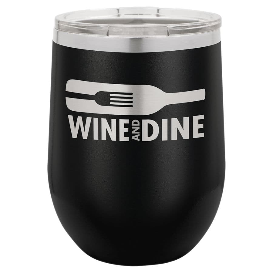 Black 12 oz. Stemless Tumbler with Clear Lid — view 1 of 2