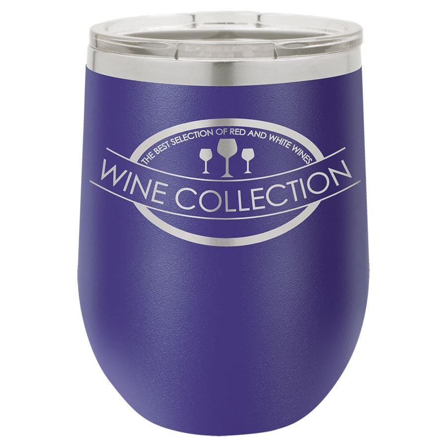 Purple 12 oz. Stemless Tumbler with Clear Lid — view 1 of 2