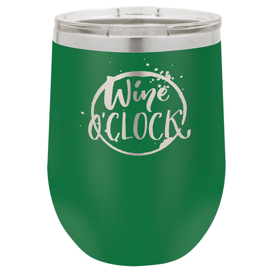 Green 12 oz. Stemless Tumbler with Clear Lid — view 1 of 2