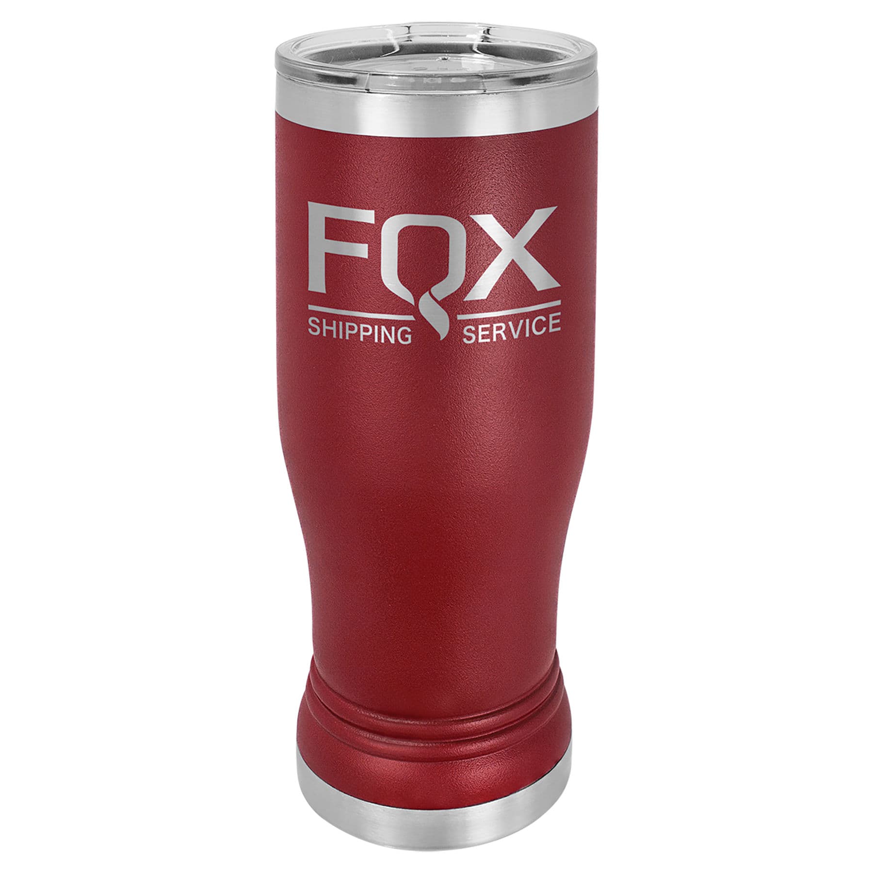 Maroon 14 oz. Pilsner with Clear Lid — view 1 of 2