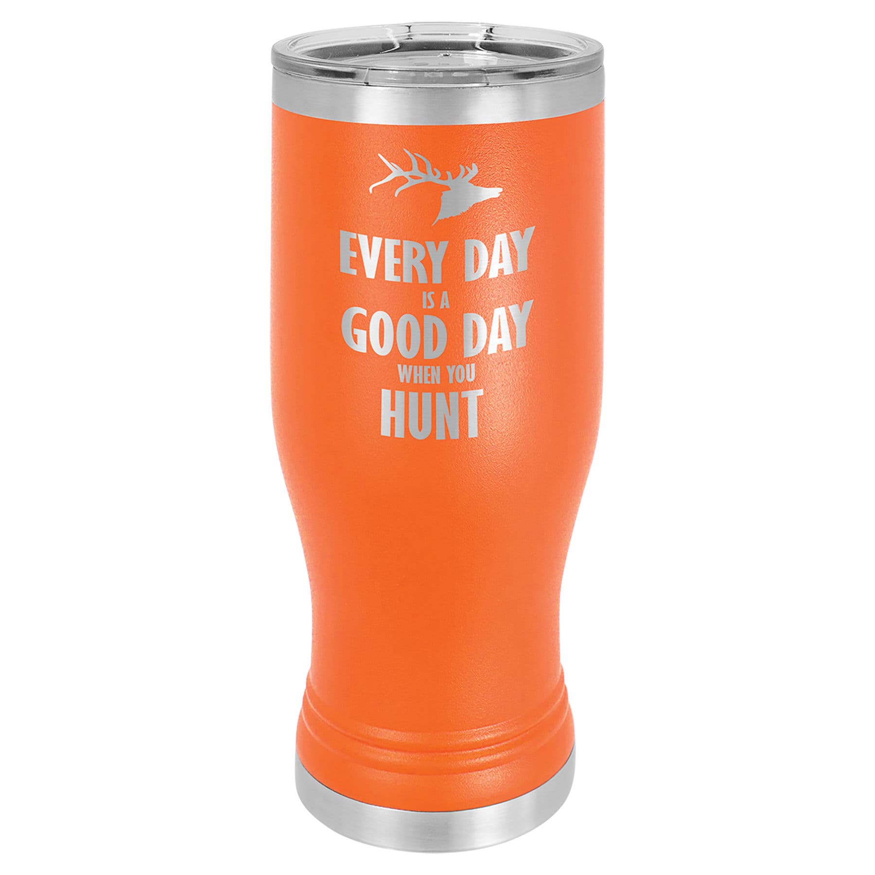 Orange 20 oz. Pilsner with Clear Lid — view 1 of 2
