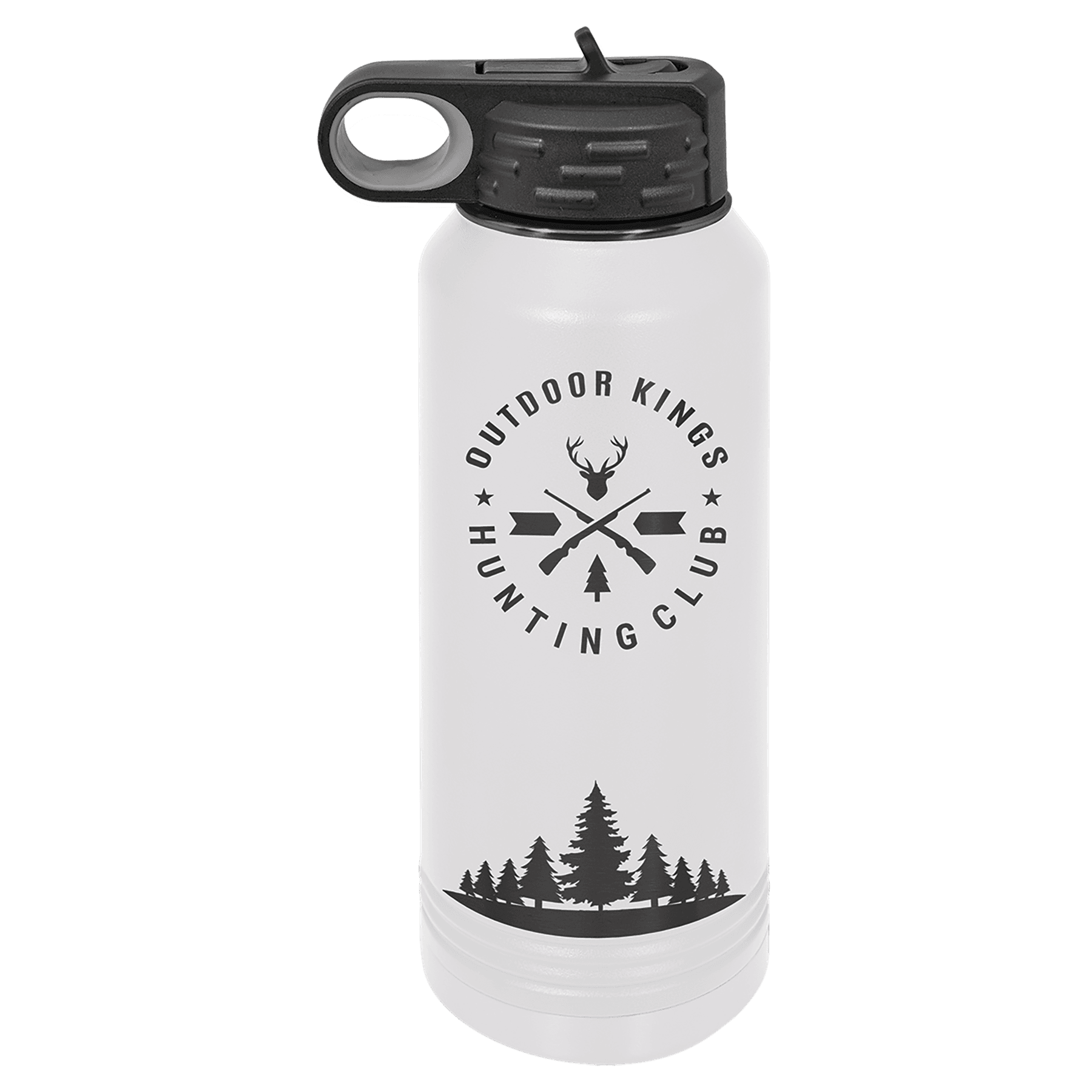 32 oz. White/Ghost Black ION-Plated Water Bottle — view 1 of 2