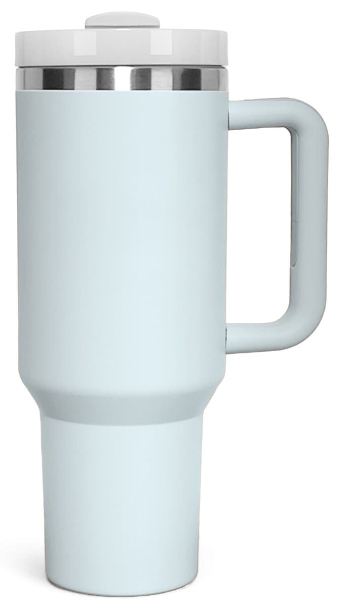 Personalized 40oz Tumbler with Handle & Straw – Fog